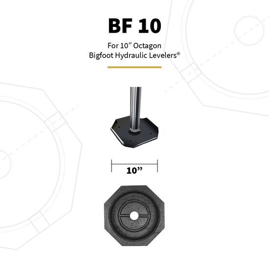 BF 10 is compatible with 10" octagon Bigfoot Hydraulic Levelers